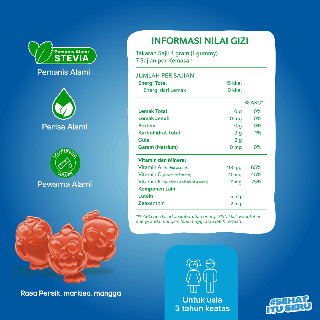 Youvit Vitamin A+ Vitamin Gummy untuk Kesehatan Mata Anak