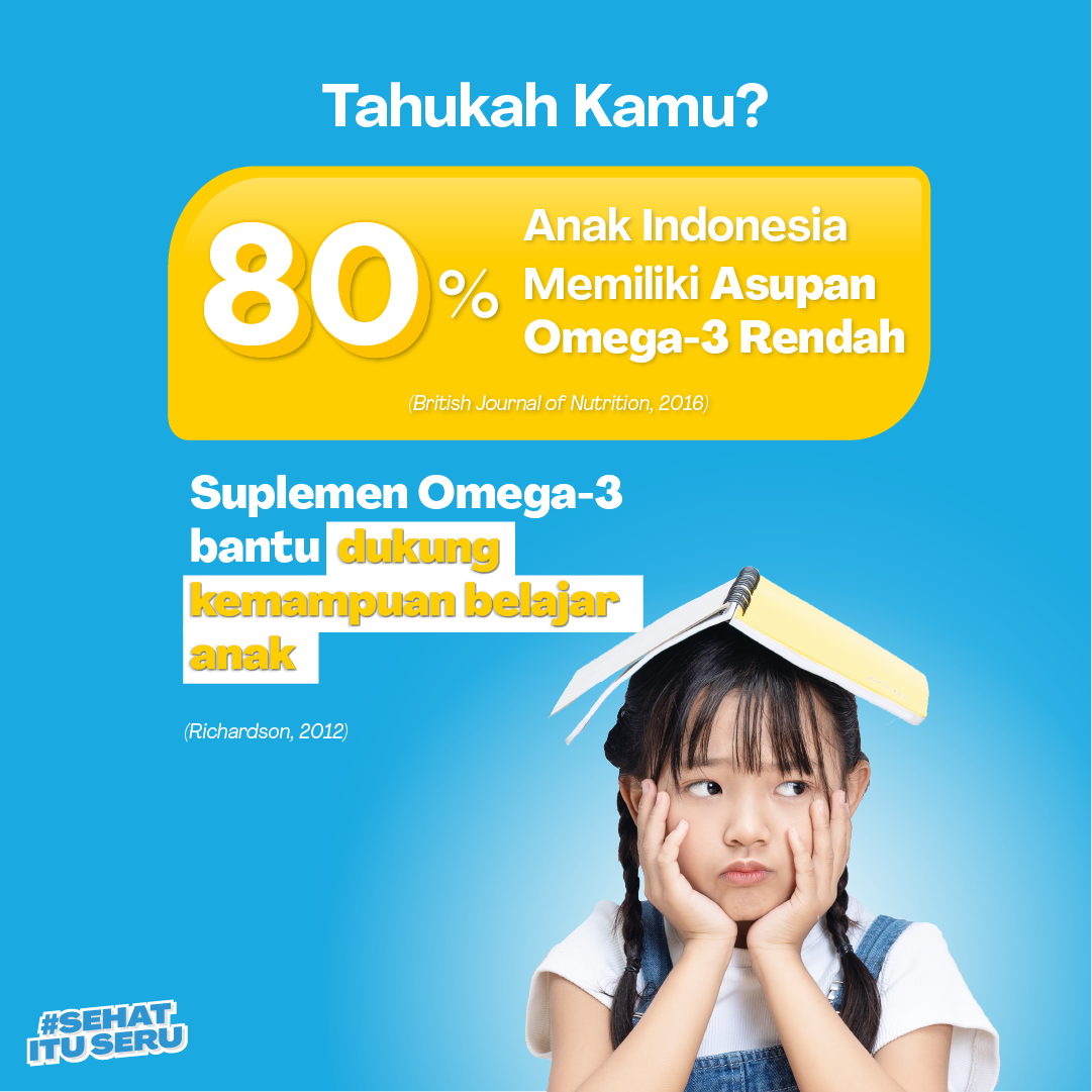 Youvit Omega-3 Vitamin Gummy dengan Minyak Ikan untuk Dukung Perkembangan Otak dan Mata Anak