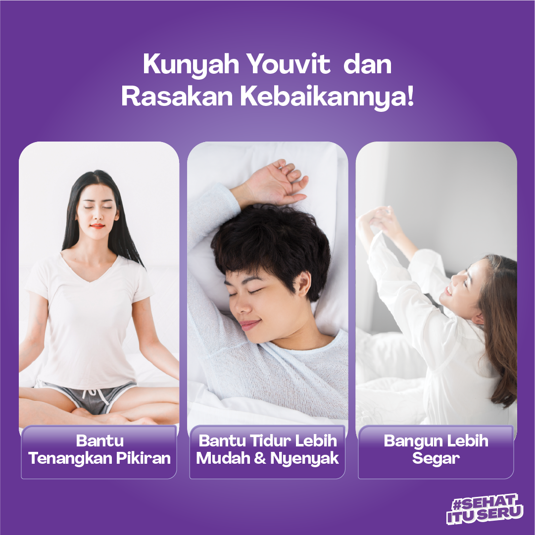 Youvit Ezzleep Gummyuntuk bantu dapatkan tidur nyenyak & berkualitas