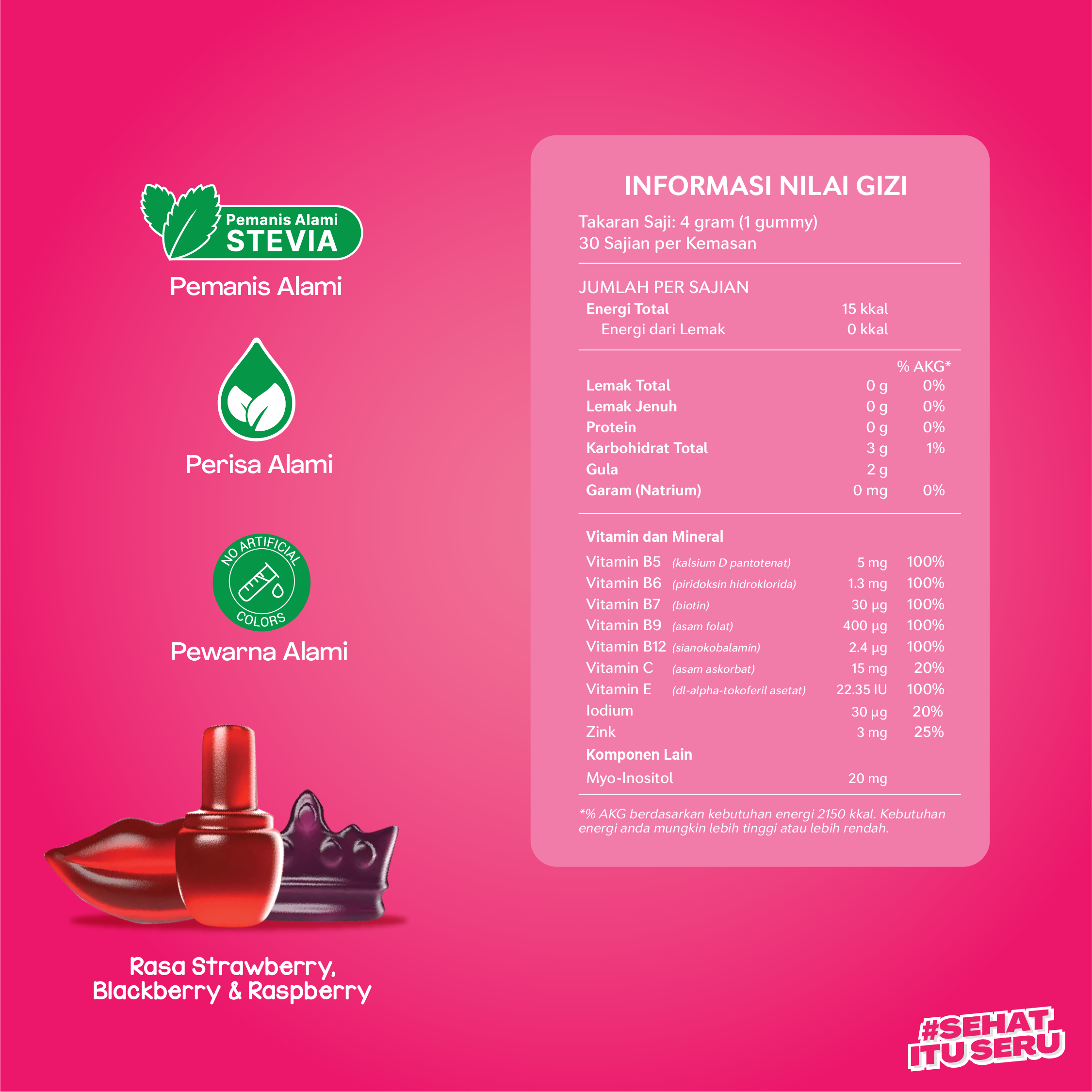 Youvit Beauti+ Biotin Gummy untuk Vitamin Rambut Rontok