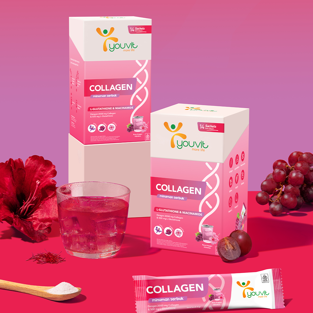 Youvit Collagen Minuman Serbuk untuk Anti-Aging